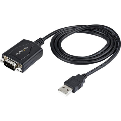 Startech.Com 3Ft (1M) Usb To Serial Cable With Com Port Retention, Db9 Male Rs232 To Usb Converter, Usb To Serial Adapter For Plc/Printer/Scanner, Prolific Chipset, Windows/Mac