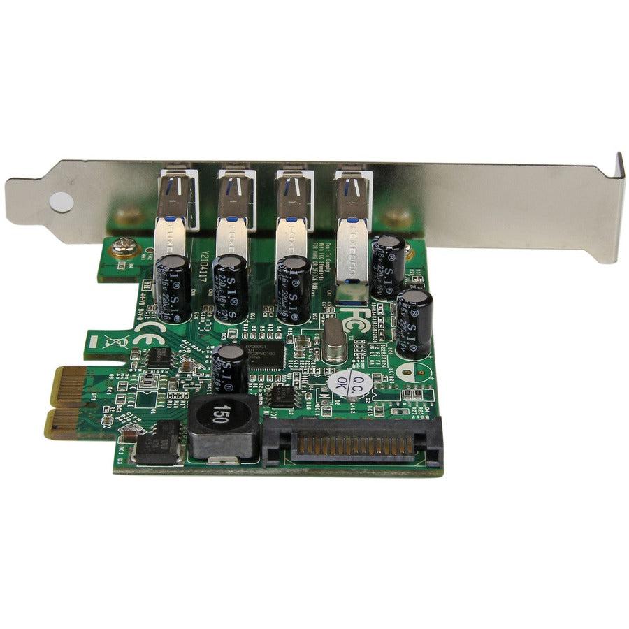 Startech.Com 4 Port Pci Express Pcie Superspeed Usb 3.0 Controller Card Adapter With Uasp - Sata Power