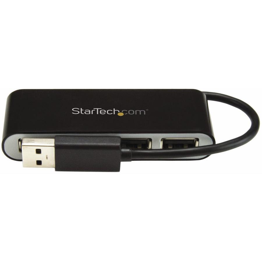 Startech.Com 4-Port Portable Usb 2.0 Hub With Built-In Cable