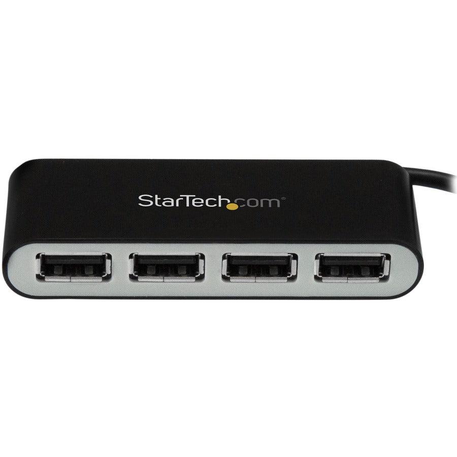 Startech.Com 4-Port Portable Usb 2.0 Hub With Built-In Cable