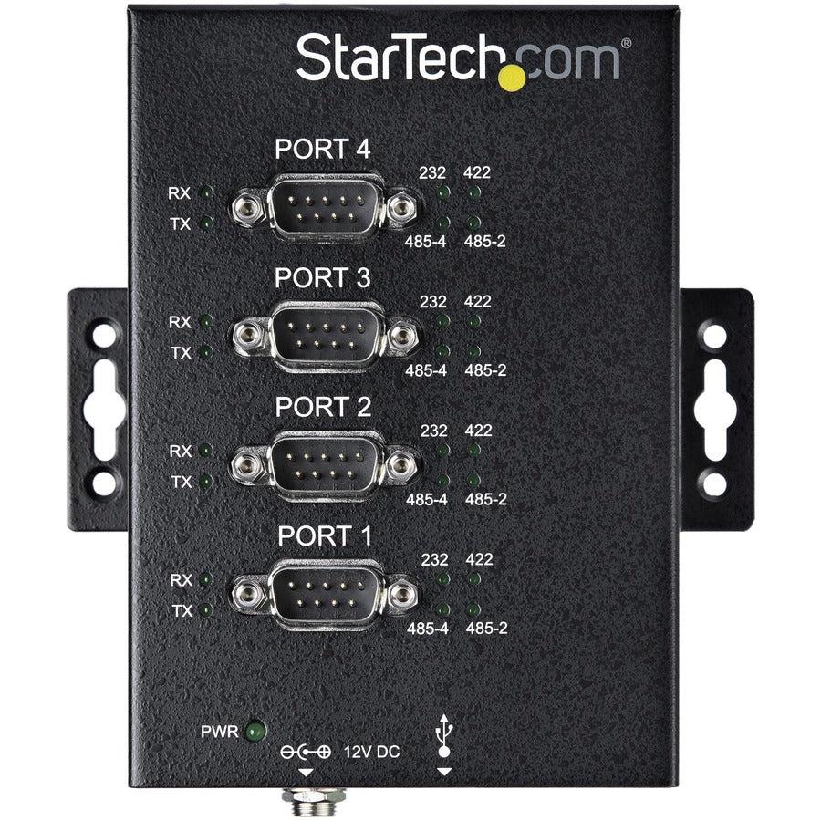 Startech.Com 4 Port Serial Hub Usb To Rs232/Rs485/Rs422 Adapter - Industrial Usb 2.0 To Db9 Serial