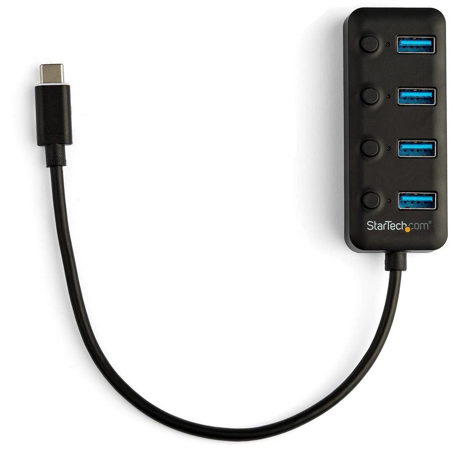 Startech.Com 4-Port Usb-C Hub - 4X Usb-A With Individual On/Off Switches