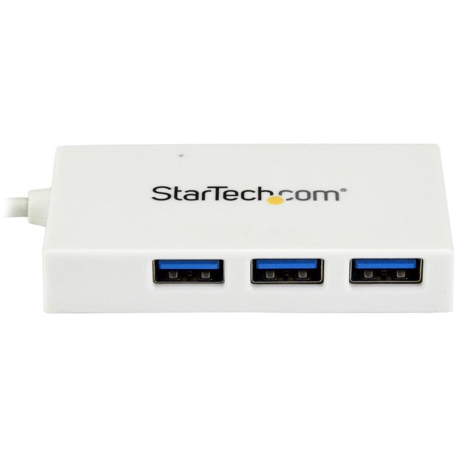 Startech.Com 4-Port Usb-C Hub - Usb-C To 1X Usb-C And 3X Usb-A - Usb 3.0 Hub - White
