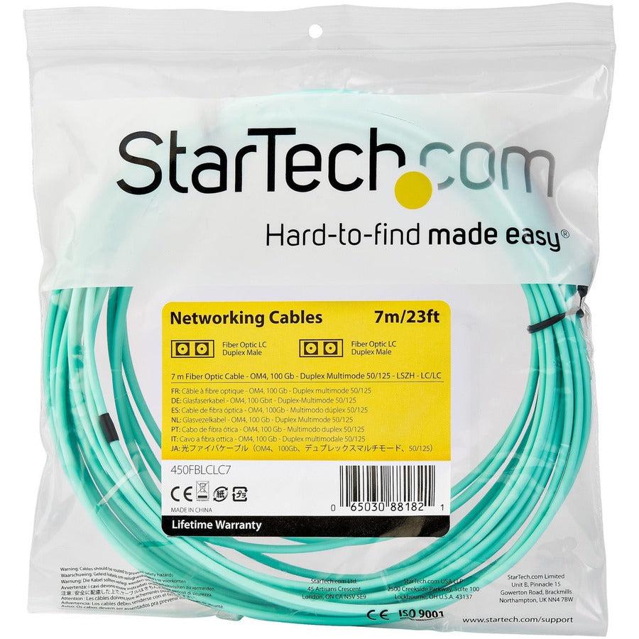 Startech.Com 450Fblclc7 Fibre Optic Cable 7 M Lc Om4 Aqua Colour