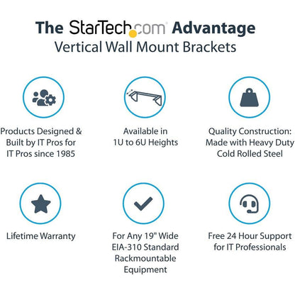 Startech.Com 4U 19In Steel Vertical Wall Mount Equipment Rack Bracket