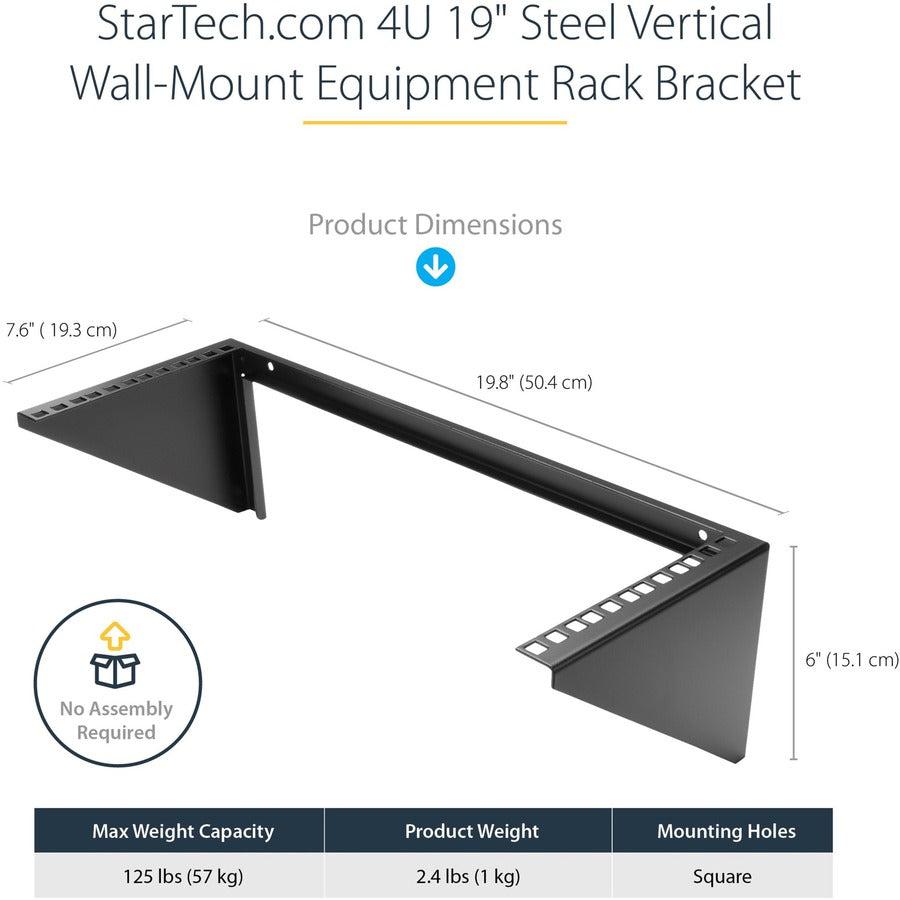 Startech.Com 4U 19In Steel Vertical Wall Mount Equipment Rack Bracket