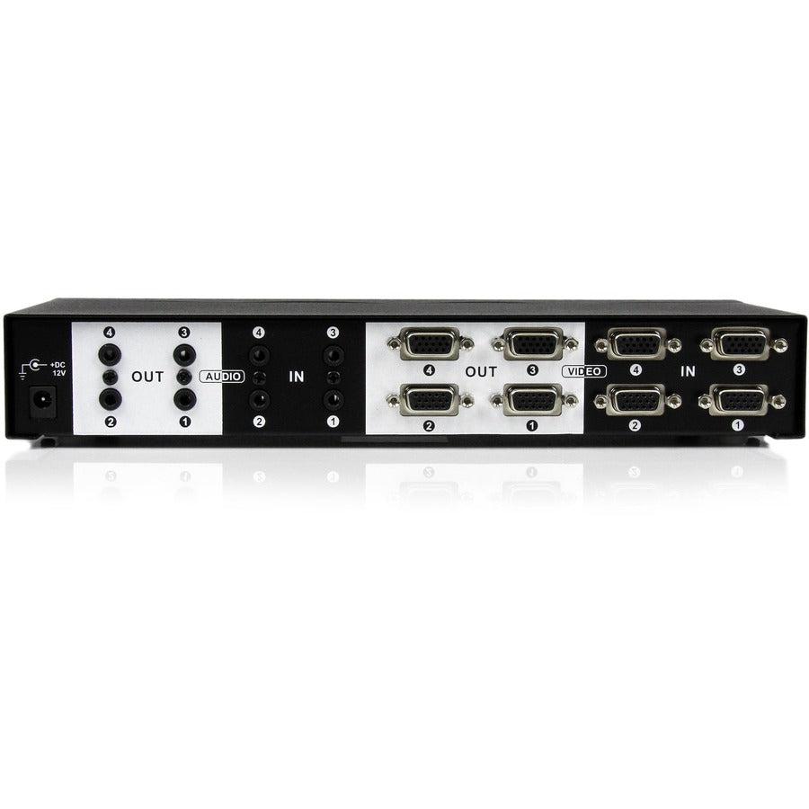 Startech.Com 4X4 Vga Matrix Video Switch Splitter With Audio