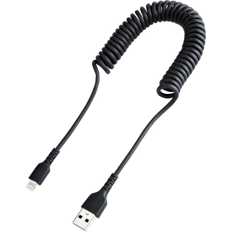 Startech.Com 50Cm (20In) Usb To Lightning Cable, Mfi Certified, Coiled Iphone Charger Cable,