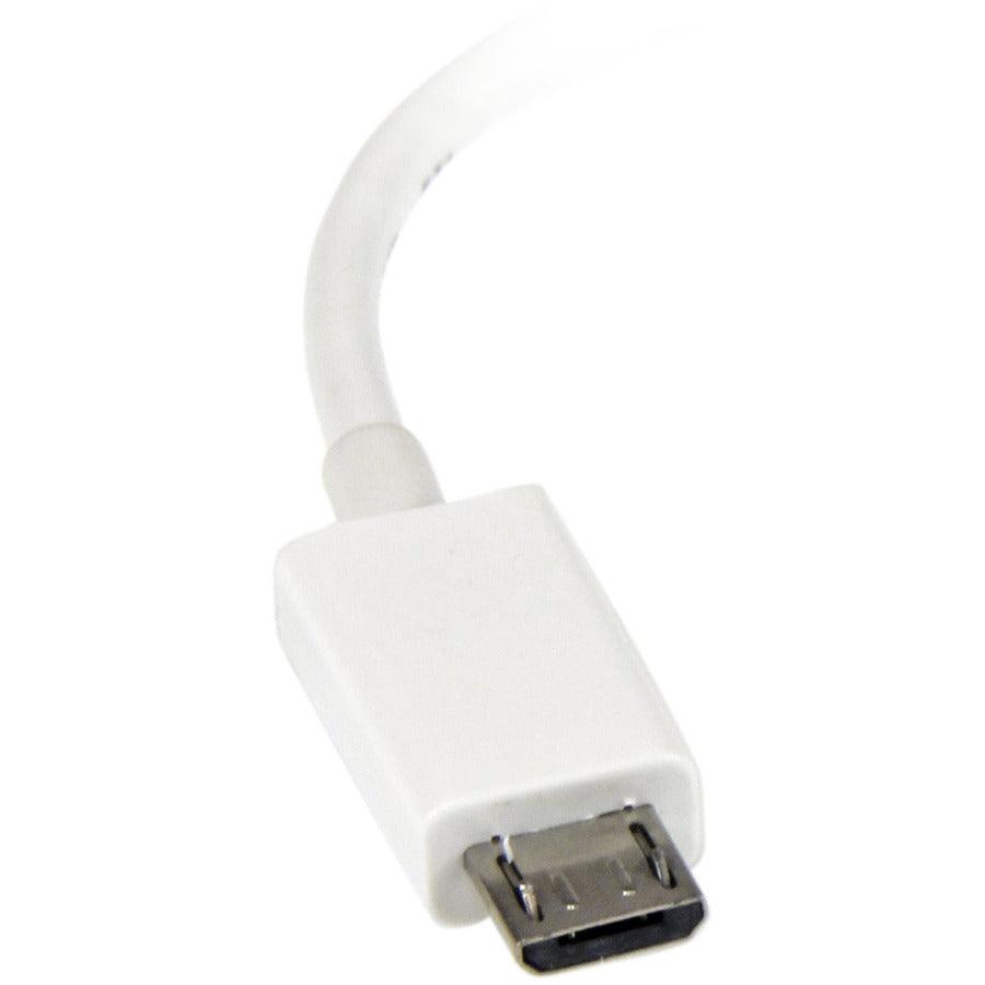 Startech.Com 5In White Micro Usb To Usb Otg Host Adapter M/F