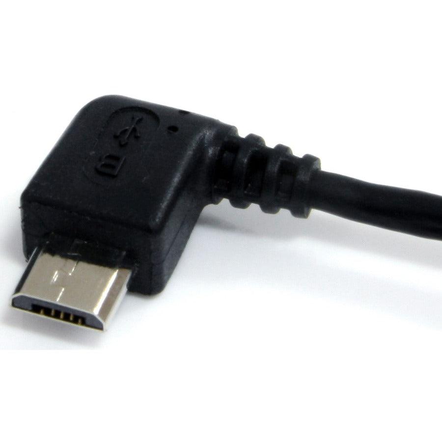 Startech.Com 6 Ft Micro Usb Cable - A To Left Angle Micro B