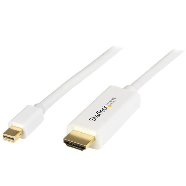Startech.Com 6Ft (2M) Mini Displayport To Hdmi Cable - 4K 30Hz Video - Mdp To Hdmi Adapter Cable - Mdp2Hdmm2Mw