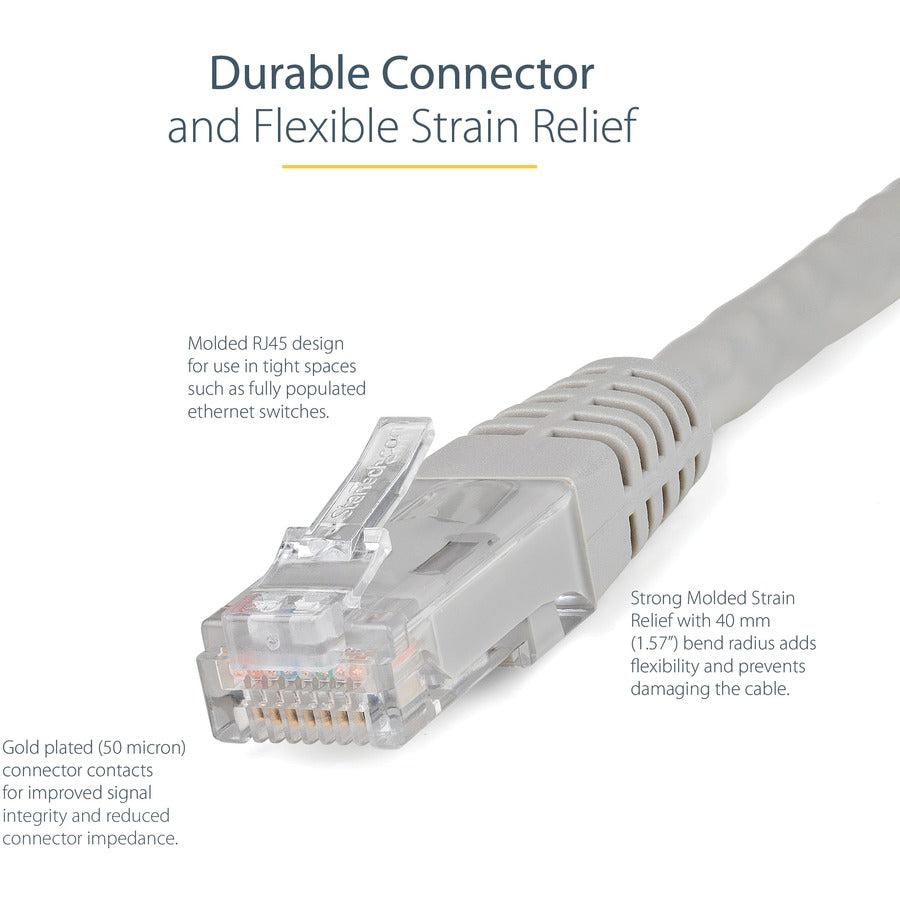 Startech.Com 6Ft Cat6 Ethernet Cable - Gray Cat 6 Gigabit Ethernet Wire -650Mhz 100W Poe Rj45 Utp Molded Network/Patch Cord W/Strain Relief/Fluke Tested/Wiring Is Ul Certified/Tia