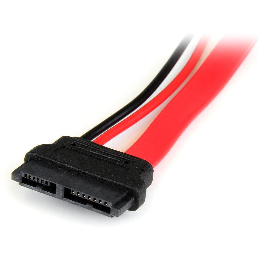 Startech.Com 6In Slimline Sata To Sata Adapter With Power - F/M