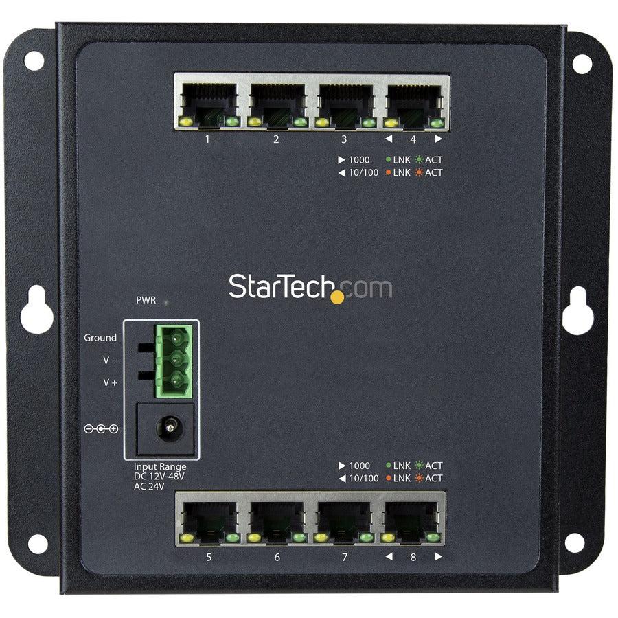 Startech.Com 8-Port Gigabit Ethernet Switch - Managed - Wall Mount With Front Access