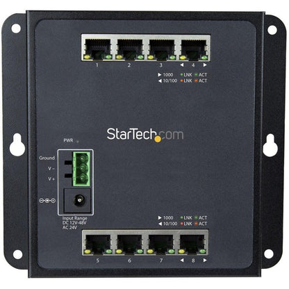 Startech.Com 8-Port Gigabit Ethernet Switch - Managed - Wall Mount With Front Access