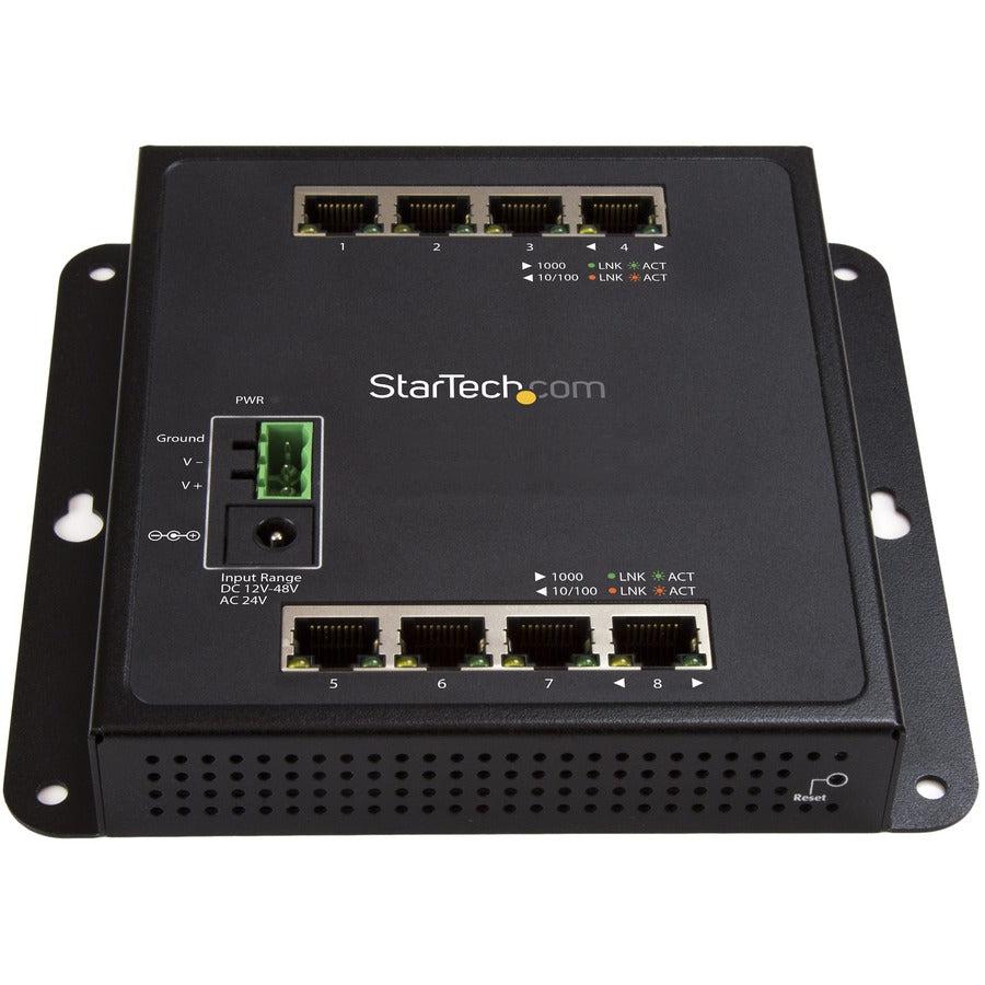 Startech.Com 8-Port Gigabit Ethernet Switch - Managed - Wall Mount With Front Access