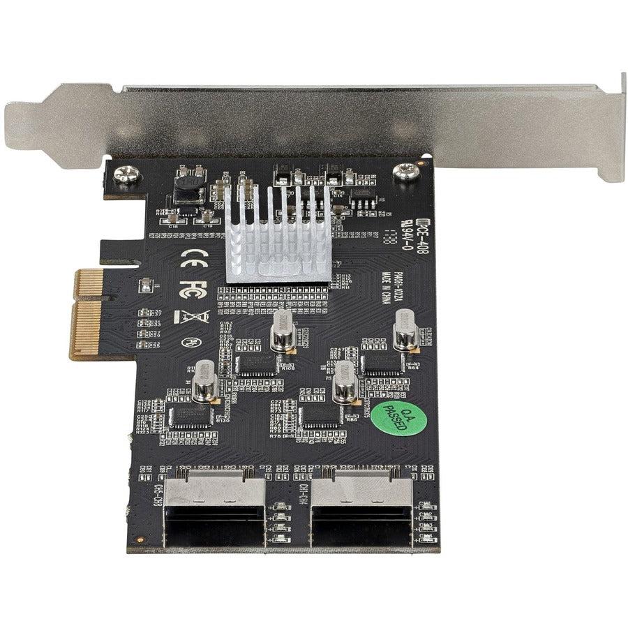 Startech.Com 8 Port Sata Pcie Card - Pci Express 6Gbps Sata Expansion Adapter Card With 4 Host