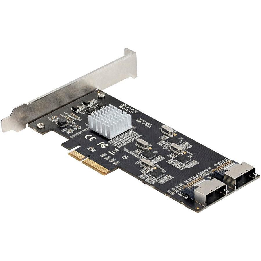 Startech.Com 8 Port Sata Pcie Card - Pci Express 6Gbps Sata Expansion Adapter Card With 4 Host