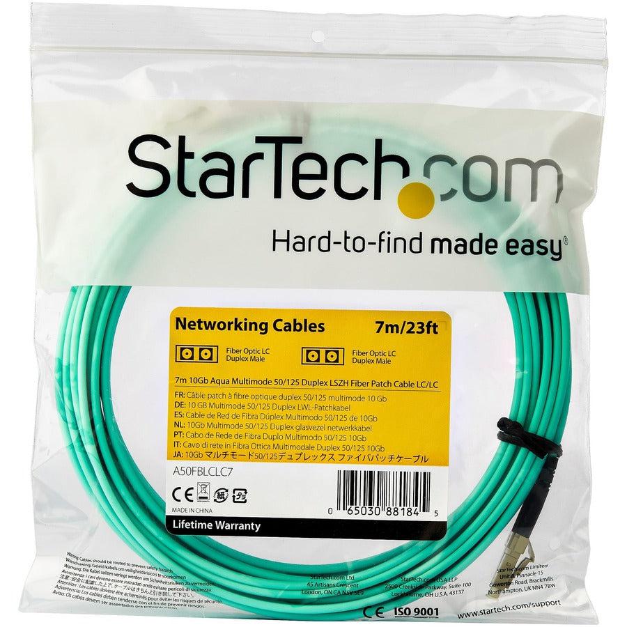 Startech.Com A50Fblclc7 Fibre Optic Cable 7 M Lc Om3 Aqua Colour