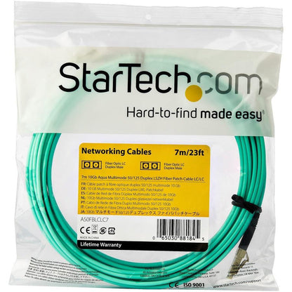 Startech.Com A50Fblclc7 Fibre Optic Cable 7 M Lc Om3 Aqua Colour