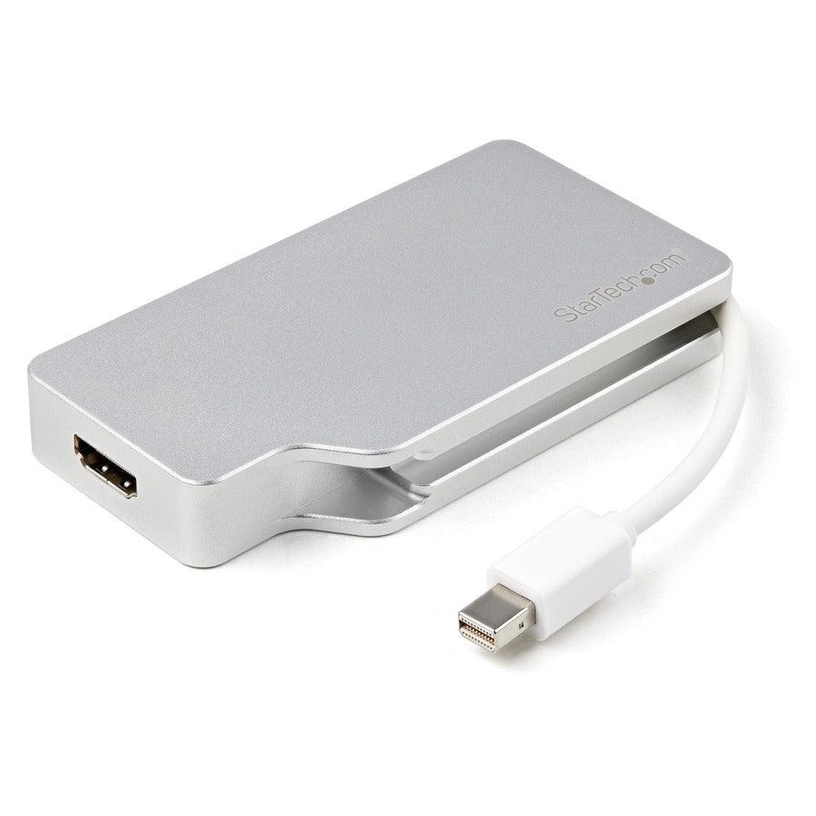 Startech.Com Aluminum Travel A/V Adapter: 3-In-1 Mini Displayport To Vga, Dvi Or Hdmi - 4K