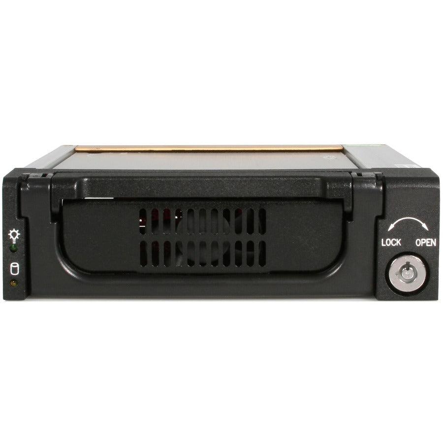 Startech.Com Black Aluminum 5.25In Rugged Sata Hard Drive Mobile Rack Drawer