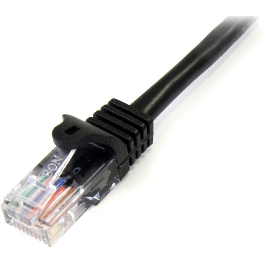 Startech.Com Cat5E Patch Cable With Snagless Rj45 Connectors – 15 Ft, Black