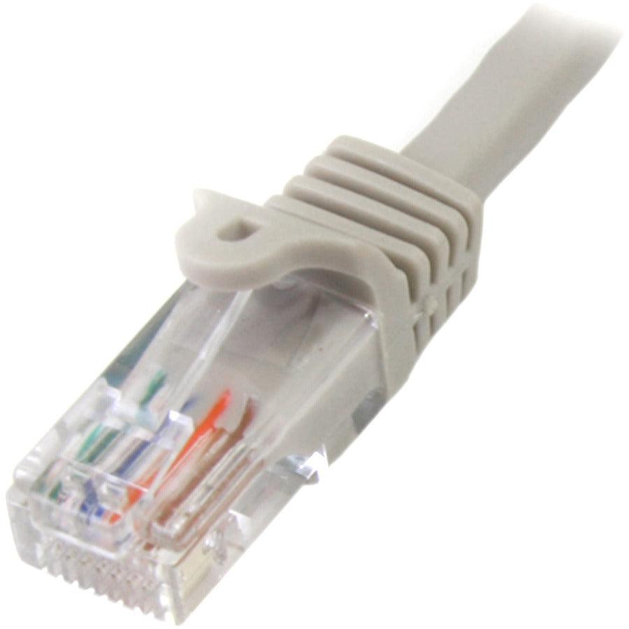 Startech.Com Cat5E Patch Cable With Snagless Rj45 Connectors – 15 Ft, Gray