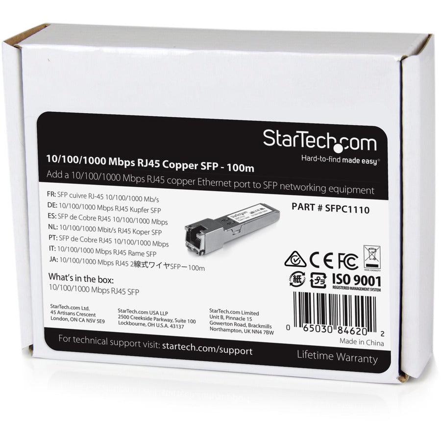 Startech.Com Cisco Sfp-Ge-T Compatible Sfp Transceiver Module - 1000Base-T