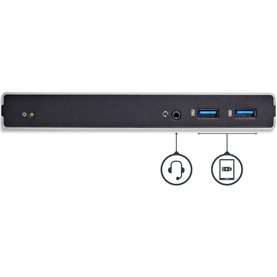 Startech.Com Dual-Monitor Usb 3.0 Docking Station With Dvi And Vertical Stand