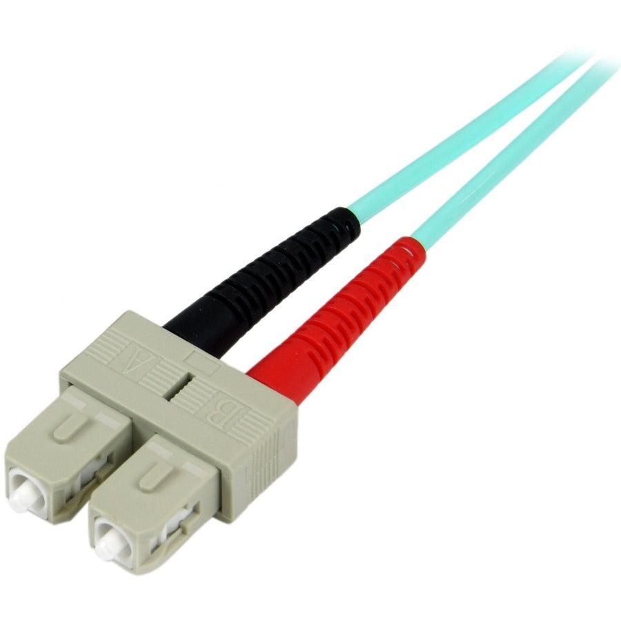 Startech.Com Fiber Optic Cable - 10 Gb Aqua - Multimode Duplex 50/125 - Lszh - Lc/Sc - 2 M