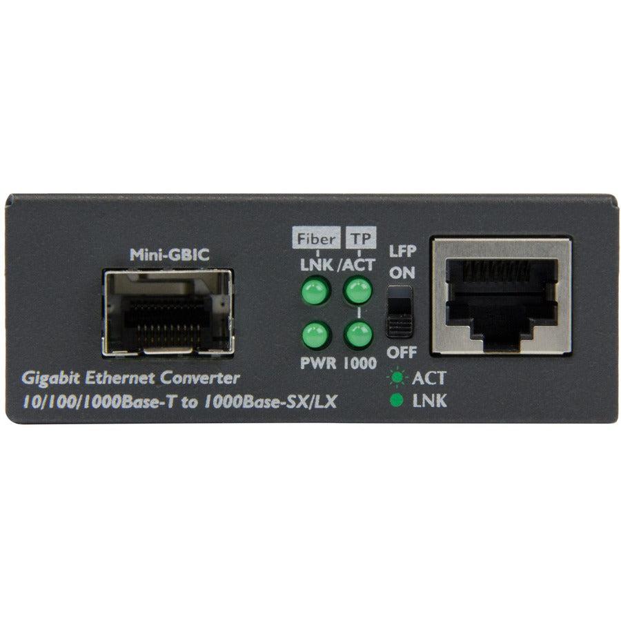 Startech.Com Gigabit Ethernet Fiber Media Converter With Open Sfp Slot Mcm1110Sfp