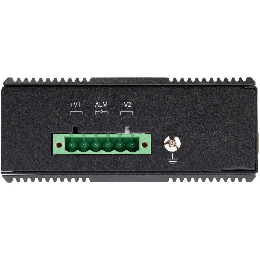 Startech.Com Industrial 5 Port Gigabit Ethernet Switch - 4 Poe Rj45 +2 Sfp Slots 30W Poe+ 12-48Vdc