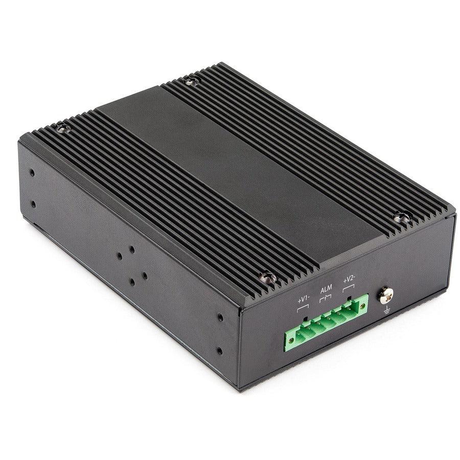 Startech.Com Industrial 5 Port Gigabit Ethernet Switch - 4 Poe Rj45 +2 Sfp Slots 30W Poe+ 12-48Vdc