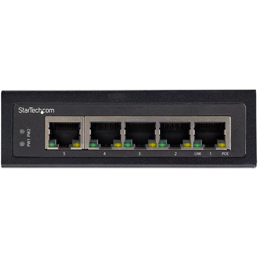 Startech.Com Industrial 5 Port Gigabit Poe Switch - 30W - Power Over Ethernet Switch - Hardened