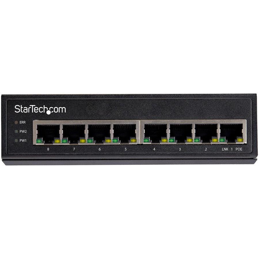 Startech.Com Industrial 8 Port Gigabit Poe Switch - 30W - Power Over Ethernet Switch - Gbe Poe+