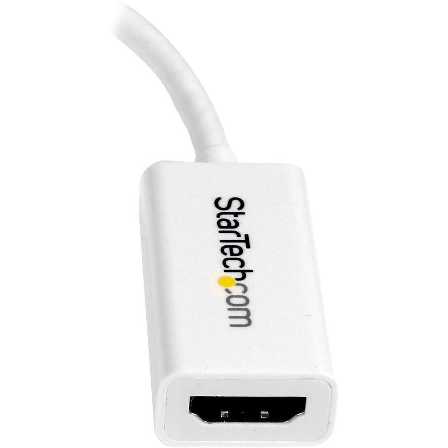 Startech.Com Mini Displayport To Hdmi Adapter - Active Mdp To Hdmi Video Converter - 4K 30Hz - Mdp2Hd4Ksw