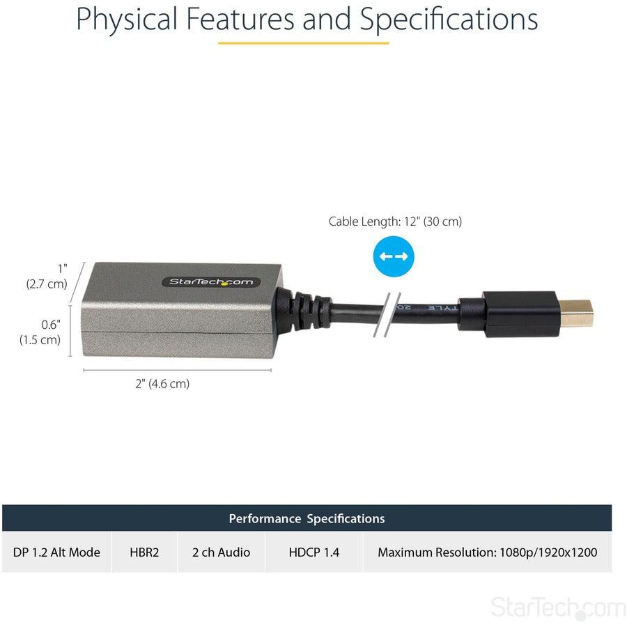 Startech.Com Mini Displayport To Hdmi Adapter - Mdp To Hdmi Adapter Dongle - 1080P - Mini