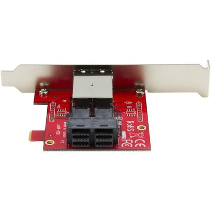 Startech.Com Mini-Sas Adapter - Dual Sff-8643 To Sff-8644 - With Full And Low-Profile Brackets - 12Gbps