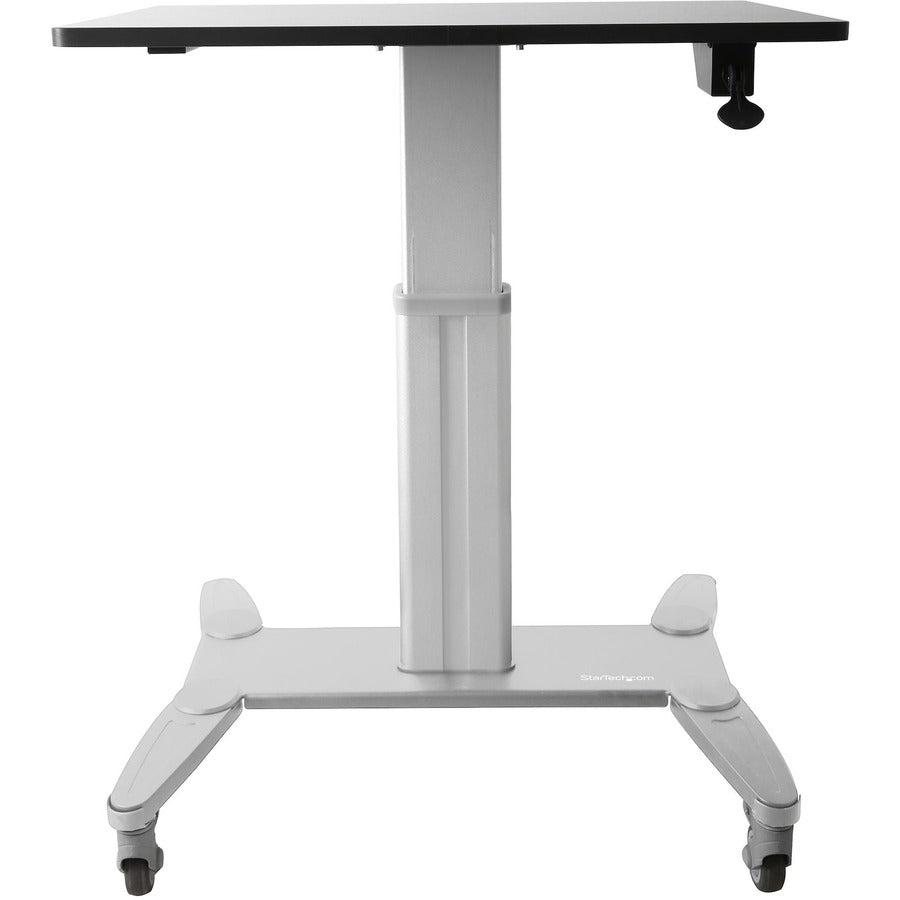 Startech.Com Mobile Standing Desk - Portable Sit Stand Ergonomic Height Adjustable Cart On Wheels