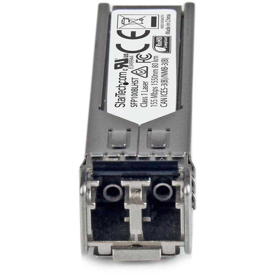 Startech.Com Msa Uncoded Sfp Module - 100Base-Lh - 100Mbe Single Mode Fiber (Smf) Optic Transceiver - 100Mb Ethernet Sfp - Lc 80Km - 1550Nm - Ddm