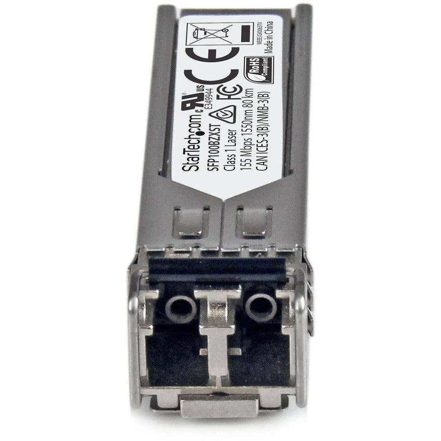 Startech.Com Msa Uncoded Sfp Module - 100Base-Zx - 100Mbe Single Mode Fiber (Smf) Optic Transceiver - 100Mb Ethernet Sfp - Lc 80Km - 1550Nm - Ddm