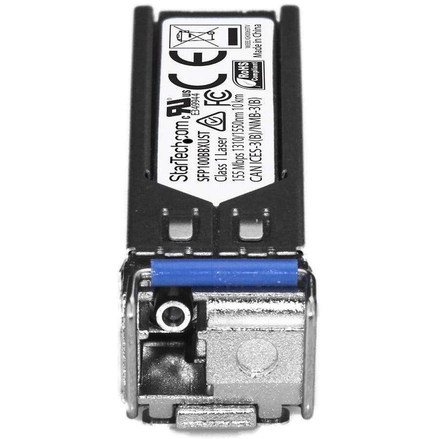 Startech.Com Msa Uncoded Sfp Transceiver Module - 100Base-Bx - 10 Gbe Gigabit Ethernet Bidi Fiber (Smf) (Sfp100Bbxust)