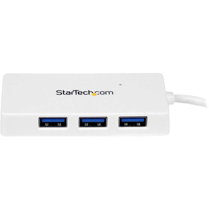 Startech.Com Portable 4 Port Superspeed Mini Usb 3.0 Hub - White