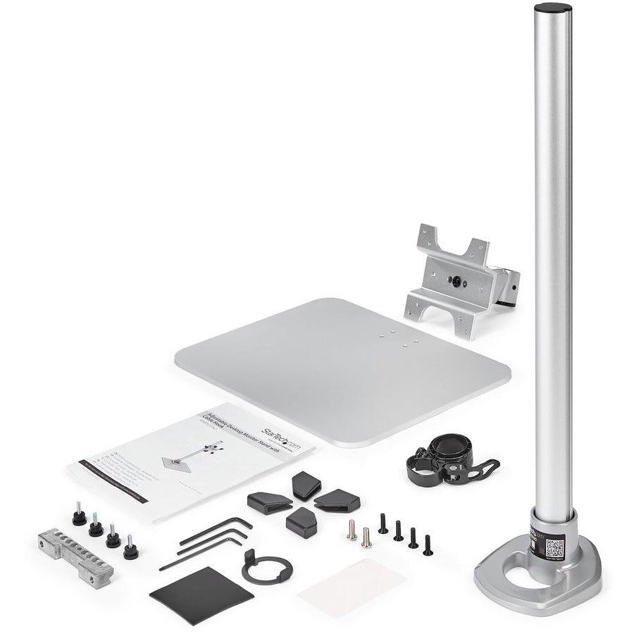 Startech.Com Single Monitor Stand - Adjustable - Steel - Silver