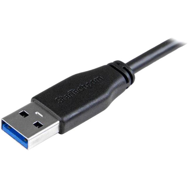 Startech.Com Slim Micro Usb 3.0 Cable - M/M - Left-Angle Micro-Usb - 1M (3Ft)