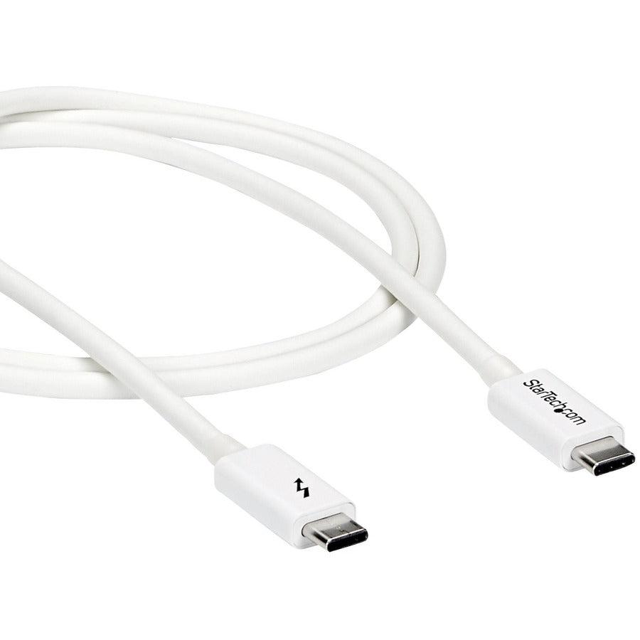 Startech.Com Thunderbolt 3 Cable - 20Gbps - 1M - White - Thunderbolt, Usb, And Displayport Compatible