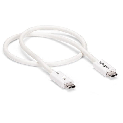 Startech.Com Thunderbolt 3 Cable - 40Gbps - 0.5M - White - Thunderbolt, Usb, And Displayport Compatible