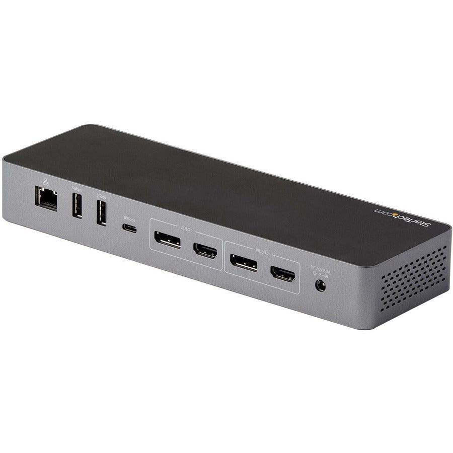 Startech.Com Thunderbolt 3 Dock W/ Usb-C Host Compatibility - Dual 4K 60Hz Displayport 1.4 Or Dual Hdmi 2.0 Monitors - Single 8K - Tb3/Usb-C Laptop Docking Station - 96W Pd, 5Xusb - 10Gbps
