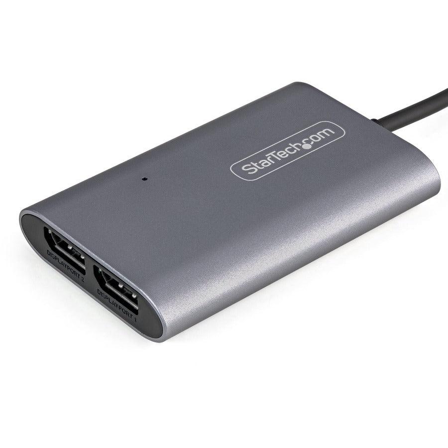 Startech.Com Thunderbolt 3 To Dual Displayport Adapter Dp 1.4 - Dual 4K 60Hz Or Single 8K/5K